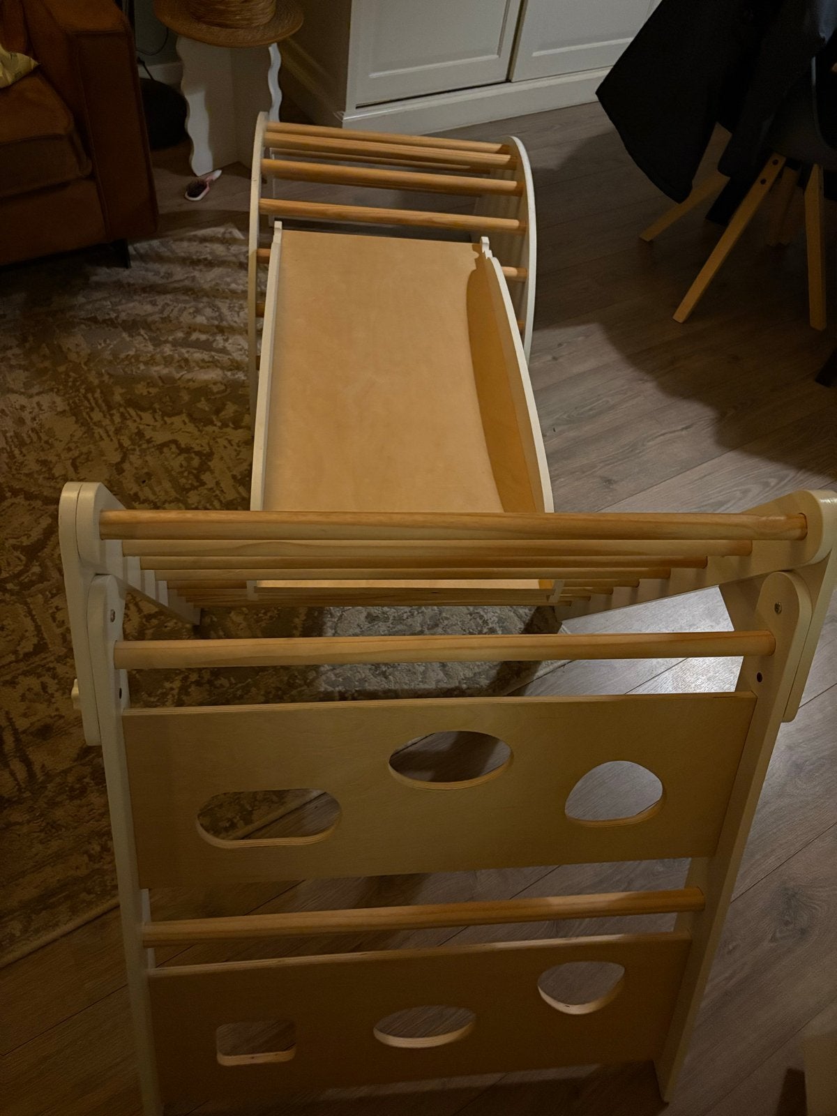 Houten klimrek en glijbaan voor kinderen, Ophalen, Zo goed als nieuw, Glijbaan