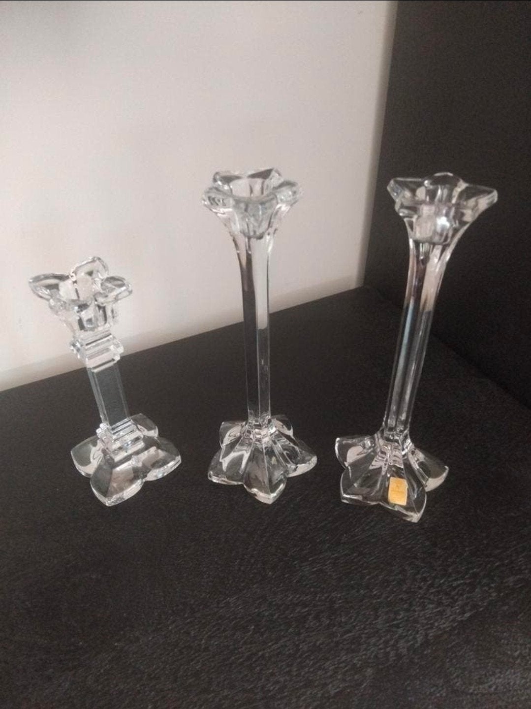 Nachtmann bleikristal 3x kandelaar set van 2 en een losse va, Ophalen of Verzenden