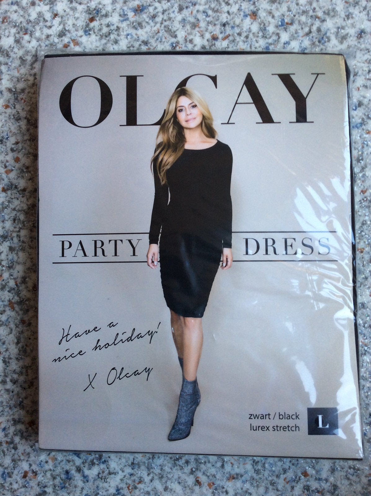 Olcay zwarte glitter party jurk mt L NIEUW, Kleding | Dames, Zwart, Maat 42/44 (L), Nieuw, Ophalen of Verzenden