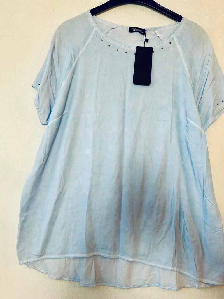 No Secret vintage shirt 46, Kleding | Dames, Grote Maten, Ophalen of Verzenden, Nieuw, Blauw, Shirt of Top