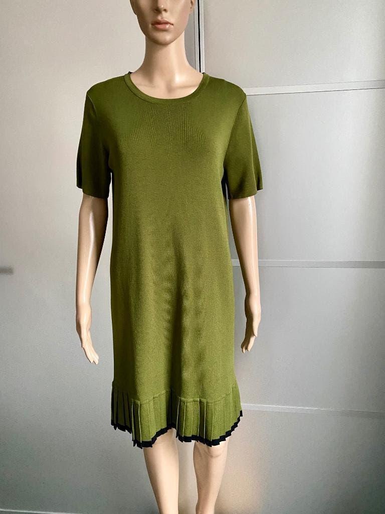 J132 Nieuw: Nikkie Kate Moss maat 38=M fijn-gebreide jurk, Maat 38/40 (M), Nieuw, Ophalen of Verzenden, Groen