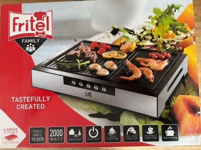 Fritel tafel grill (nieuw in doos), Witgoed en Apparatuur, Grillplaten, Ophalen of Verzenden, Nieuw, Tafelgrill