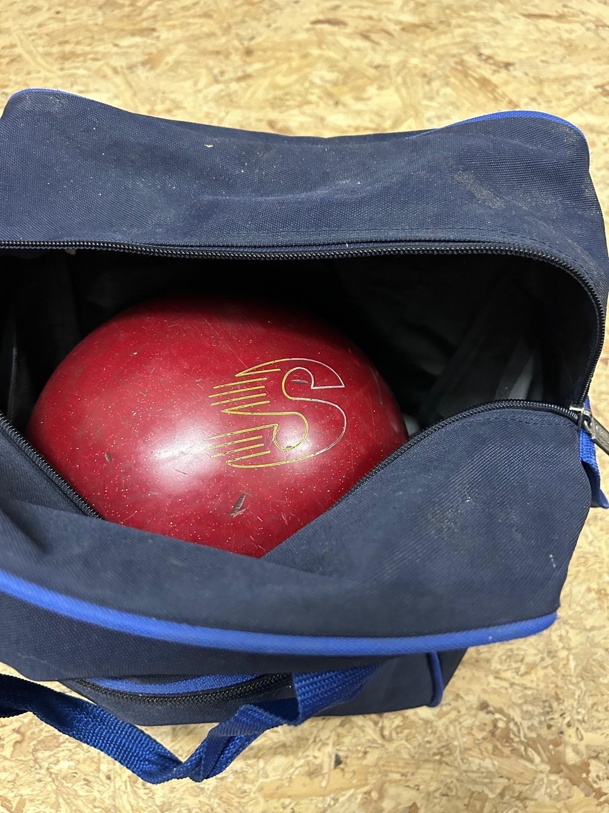 Bowlingballen met tas - Zo goed als nieuw, Sport en Fitness, Ophalen, Zo goed als nieuw, Bal