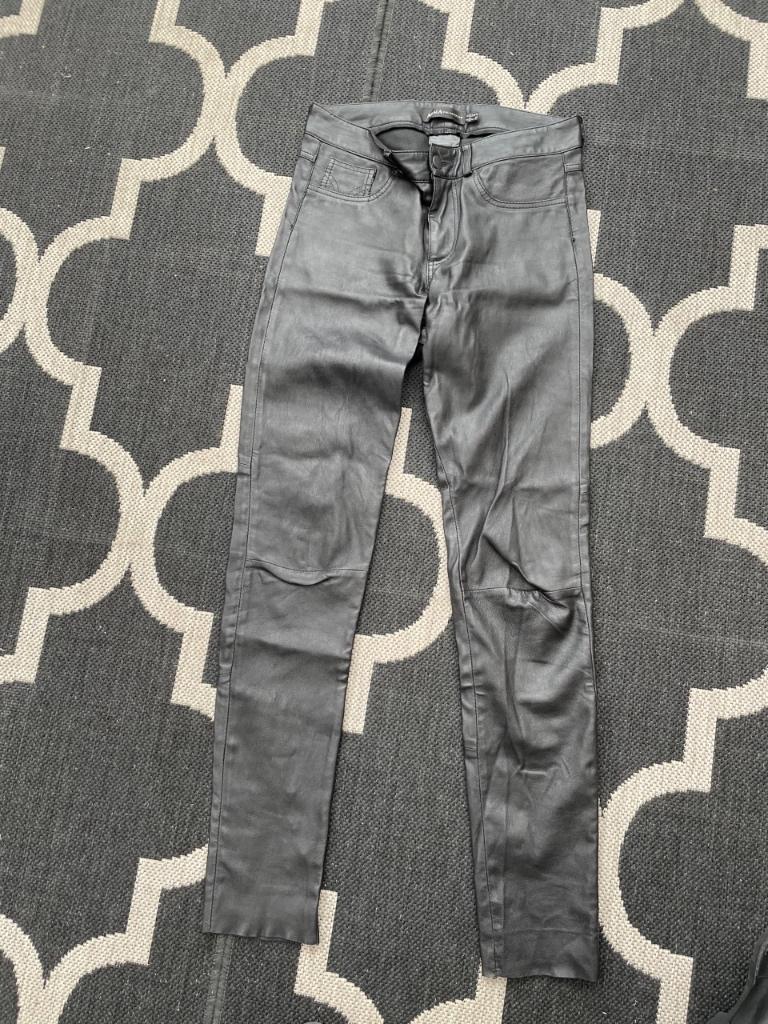 Arma zwart leren stretch broek, Verzenden, Zwart, Arma, Zo goed als nieuw