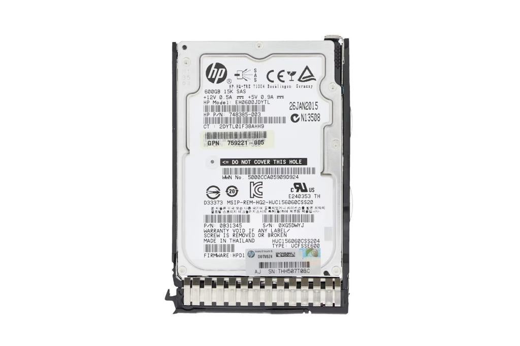 HP 600Gb 15k rpm SAS 2.5 - Refurbished, Computers en Software, Harde schijven, Refurbished, Desktop, SAS, Ophalen of Verzenden