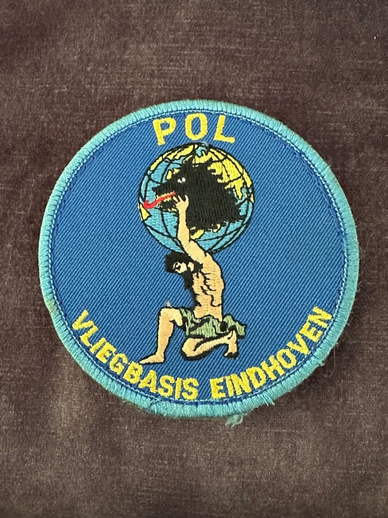 POL vliegbasis Eindhoven patch, Ophalen of Verzenden, Gebruikt, Patch, Badge of Embleem