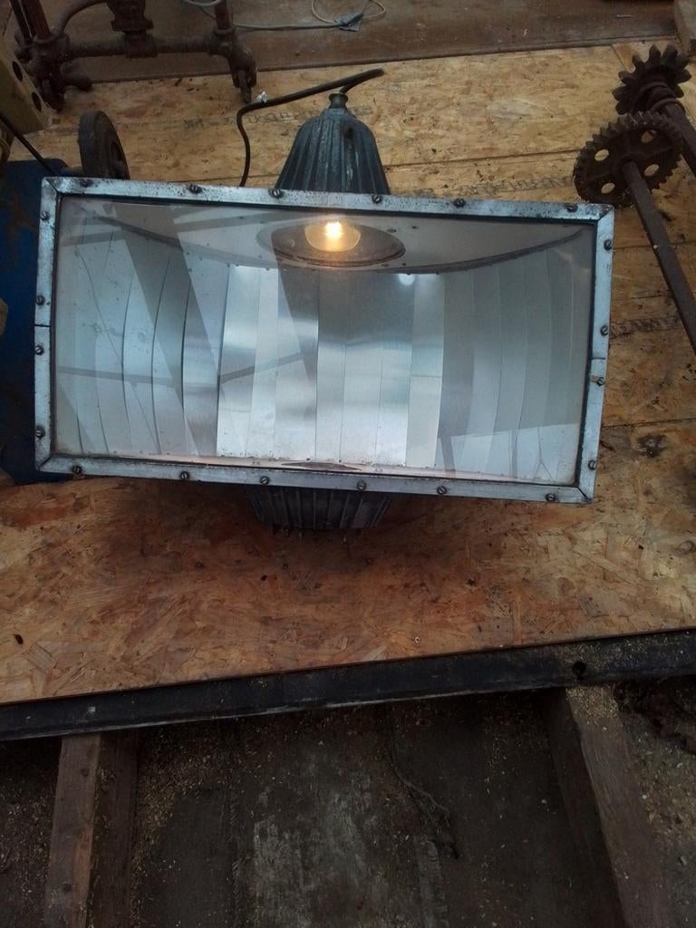 2 Industriële Aluminium Lampen - Vintage Stijl, Huis en Inrichting, Ophalen, Gebruikt, Industrieel, Vintage