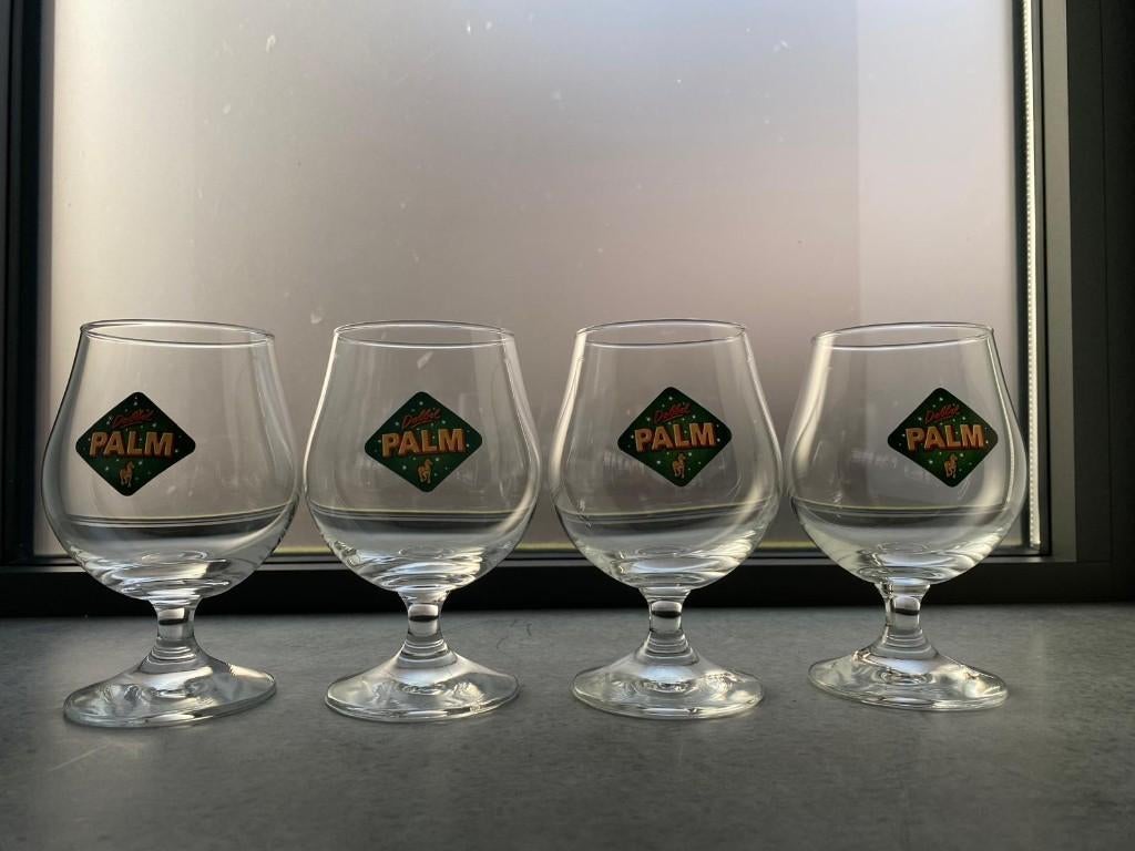 set van 4 Dobbel Palm bokalen, Ophalen of Verzenden, Nieuw, Glas of Glazen, Palm