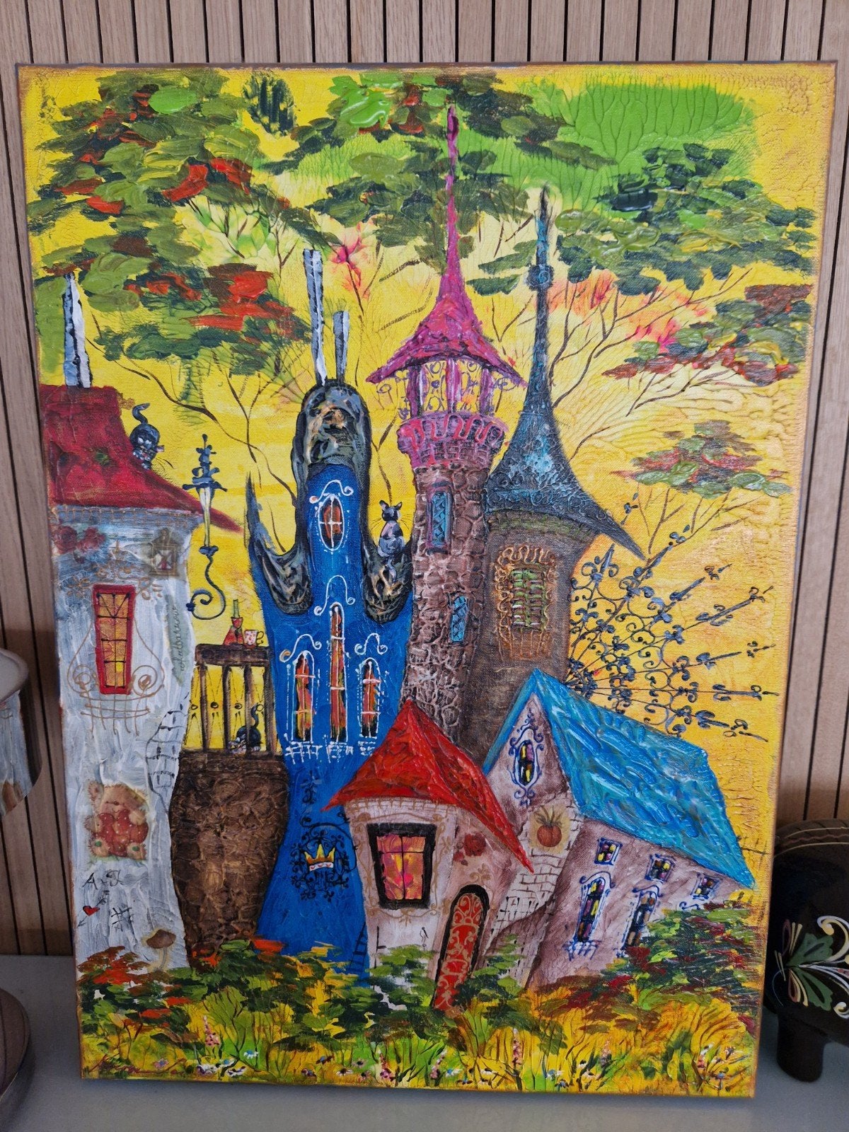 Schilderij Tatyana Murova, Landschap, Hout, Ophalen of Verzenden, Gesigneerd
