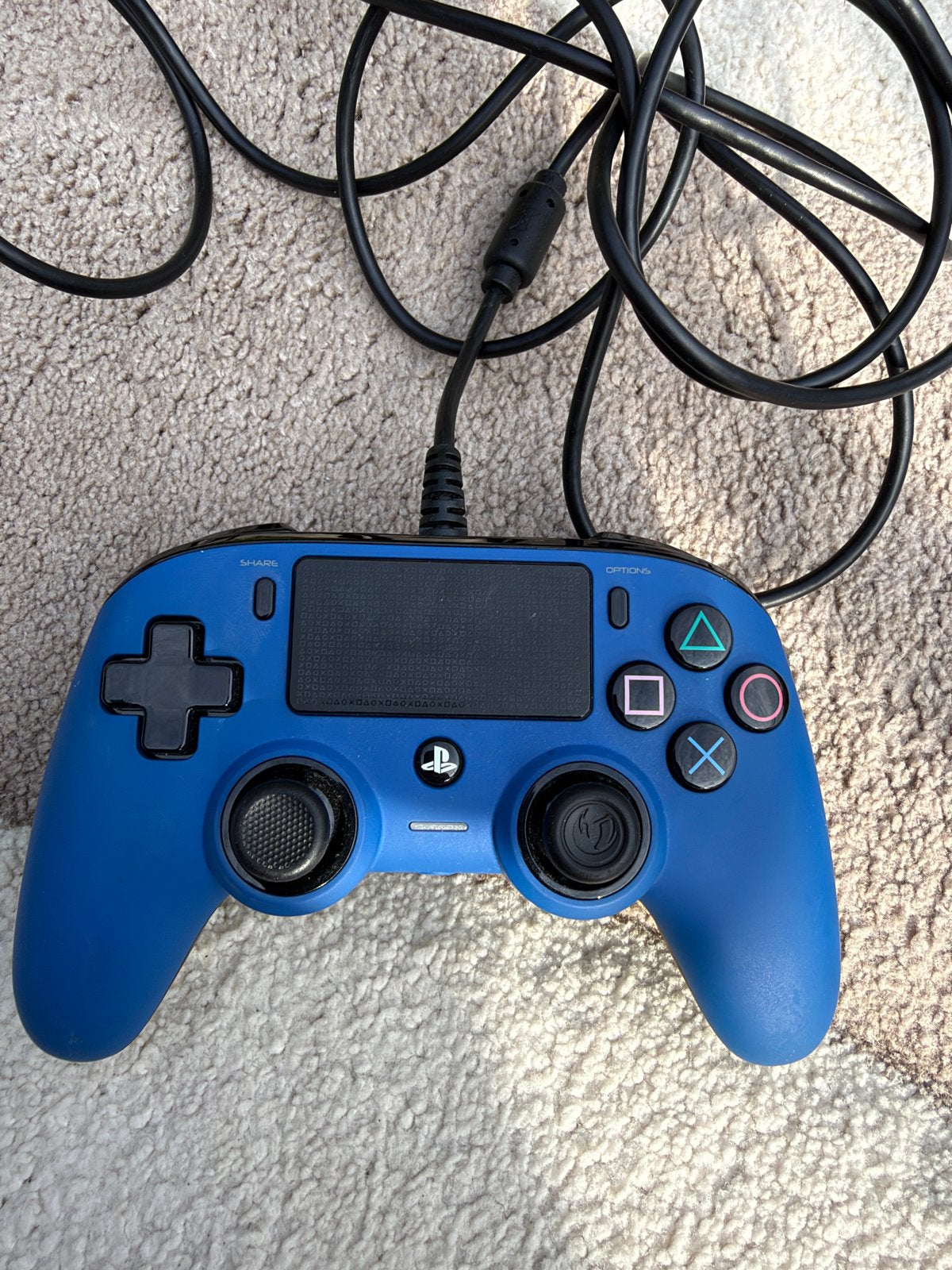 Nacon Compact Controller PS4 - Blauw (Bedraad), Spelcomputers en Games, Ophalen of Verzenden, Gebruikt, Controller, PlayStation 4