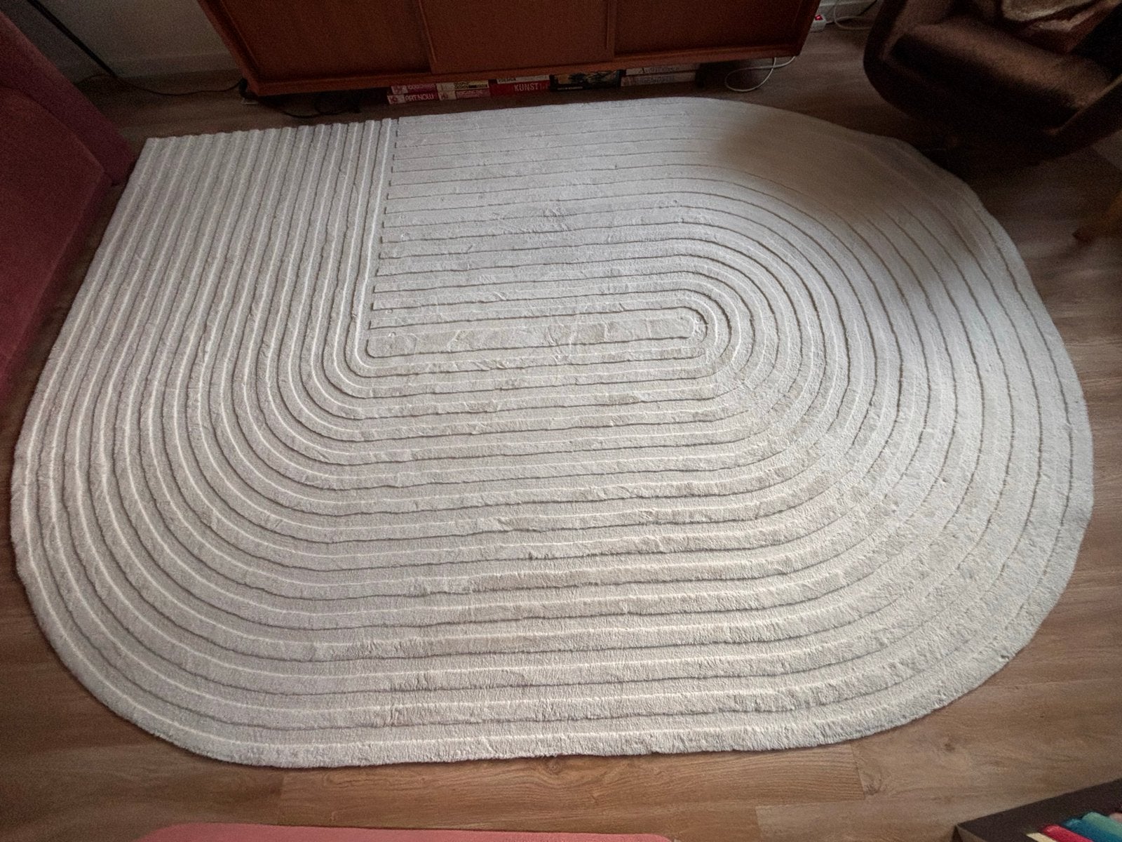 Volero x Florine Vloerkleed - Crème - Zo goed als nieuw, Huis en Inrichting, Ophalen, Zo goed als nieuw, 200 cm of meer, Crème