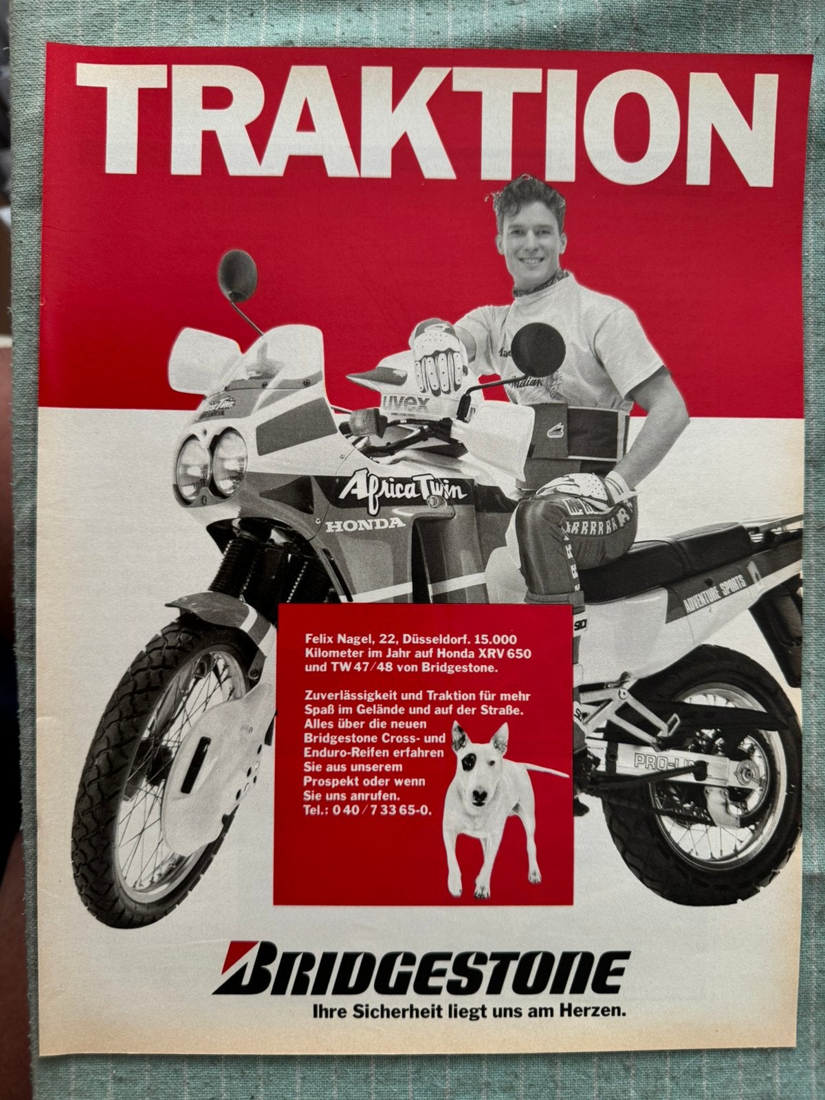 Knipsel met Honda Africa Twin, Verzamelen, Verzenden, Zo goed als nieuw, Motoren