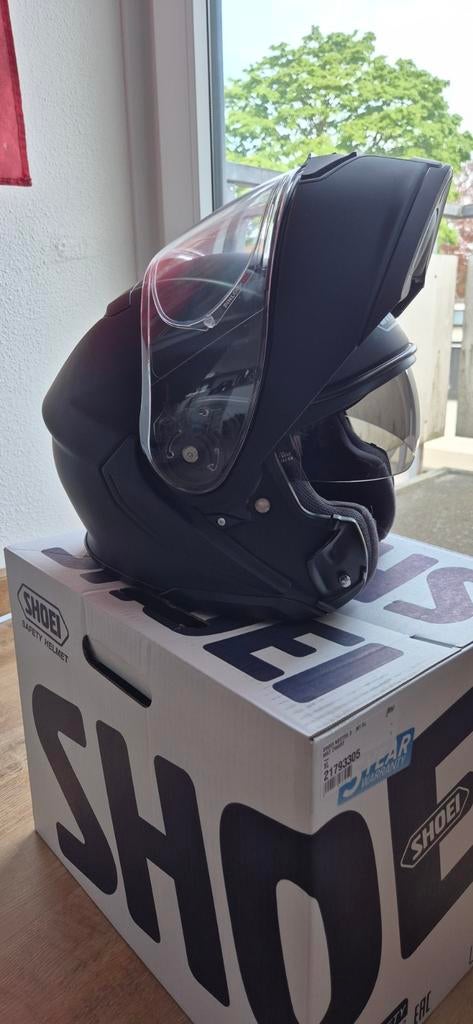 Shoei neotec 3 systeemhelm zwart XL, Motoren, Ophalen, Systeemhelm, Dames, XL