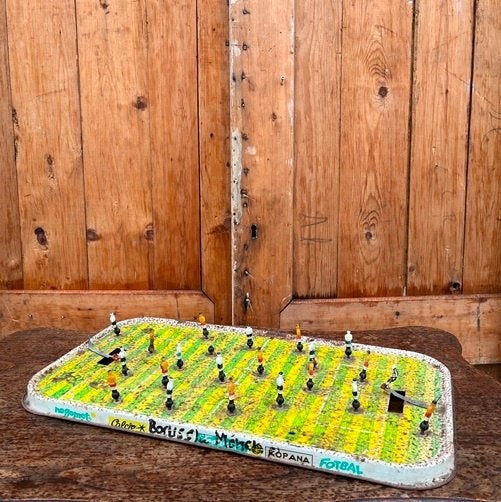 Voetbalspel metaal USSR CCCP origineel vintage retro Sovjet, Antiek en Kunst, Ophalen of Verzenden