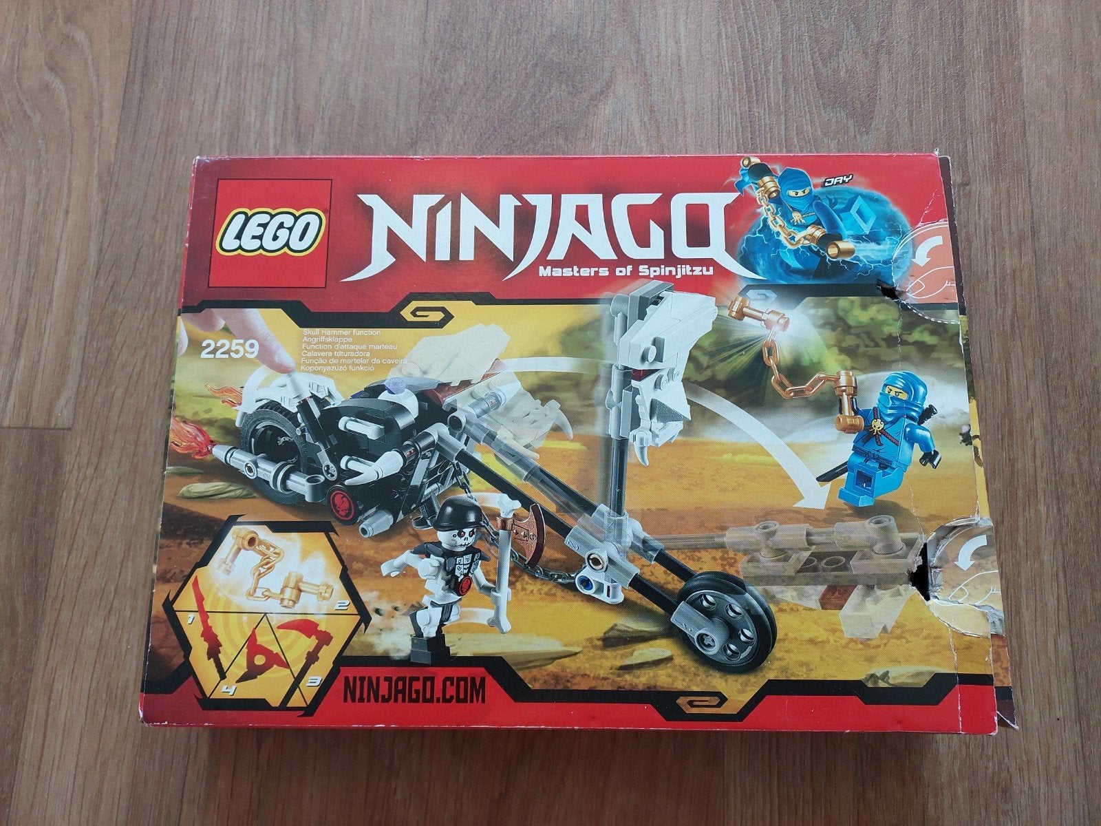 Lego Ninjago 2259 Skull Motorbike - Nieuw in doos, Inclusief minifiguren, Lego, Nieuw, Ophalen of Verzenden