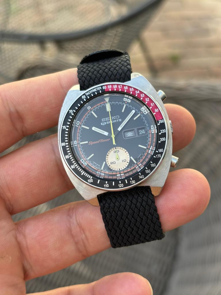 Vintage Seiko Speedtimer 6139-6032, Sieraden, Tassen en Uiterlijk, Horloges | Heren, Ophalen of Verzenden, Gebruikt, Staal, Seiko