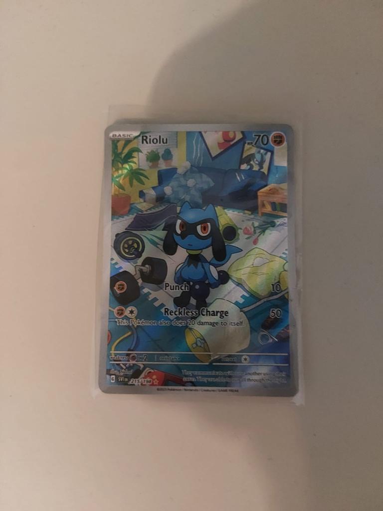 Pokémon Riolu (Full Art) - Losse Kaart, Ophalen of Verzenden, Zo goed als nieuw, Losse kaart