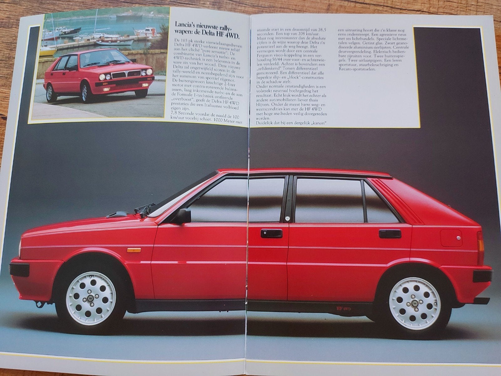 Lancia Delta folder NL ook HF Turbo, Ophalen of Verzenden, Zo goed als nieuw, Overige merken