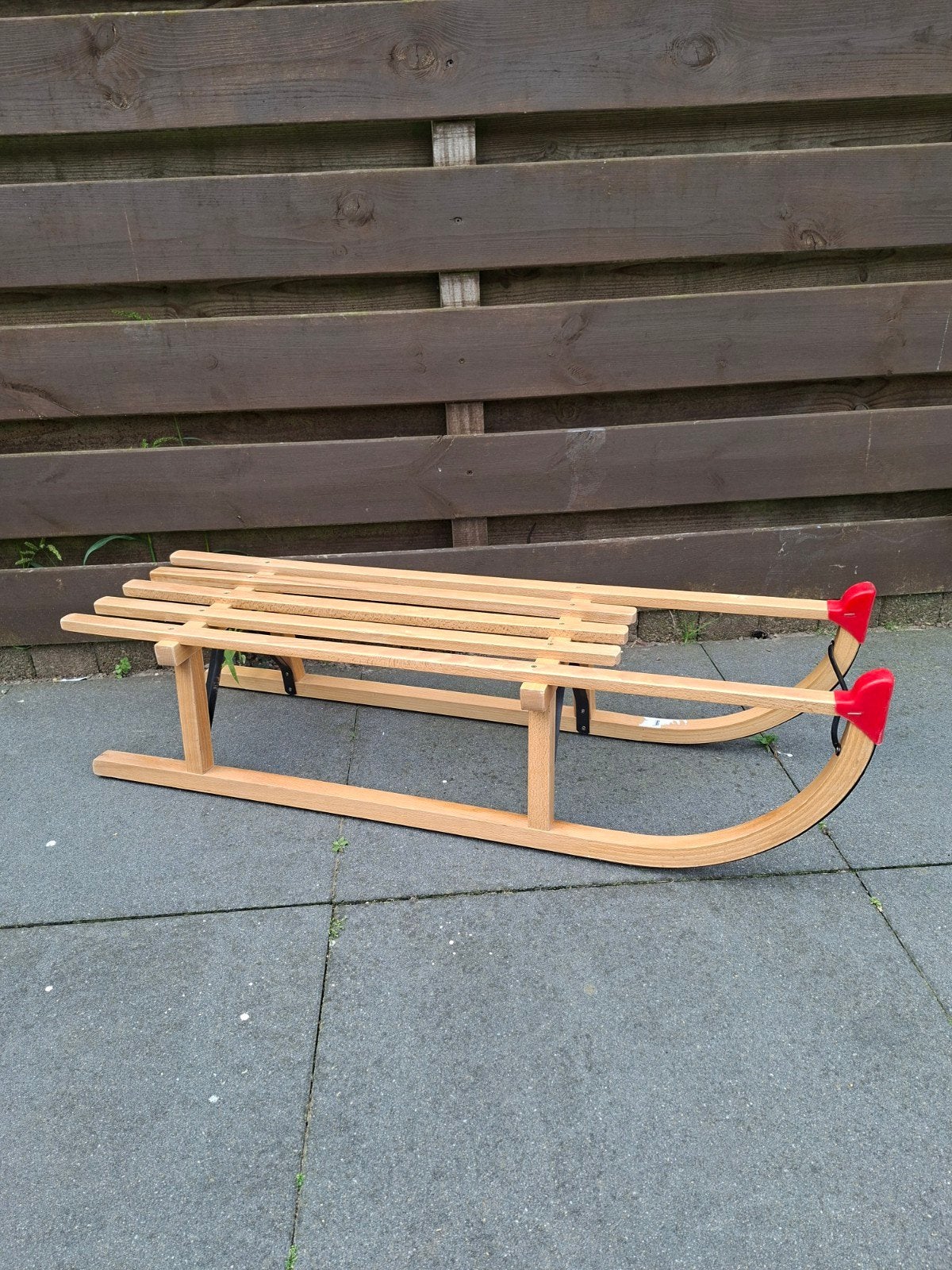 Houten slee - Klassiek model voor winterplezier, Kinderen en Baby's, Speelgoed | Buiten | Sleeën, Ophalen, Gebruikt, Hout