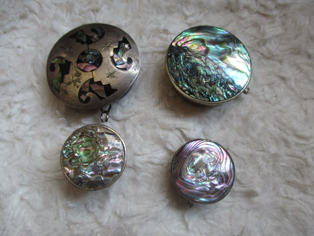 4 doosjes parelmoer, Ophalen of Verzenden