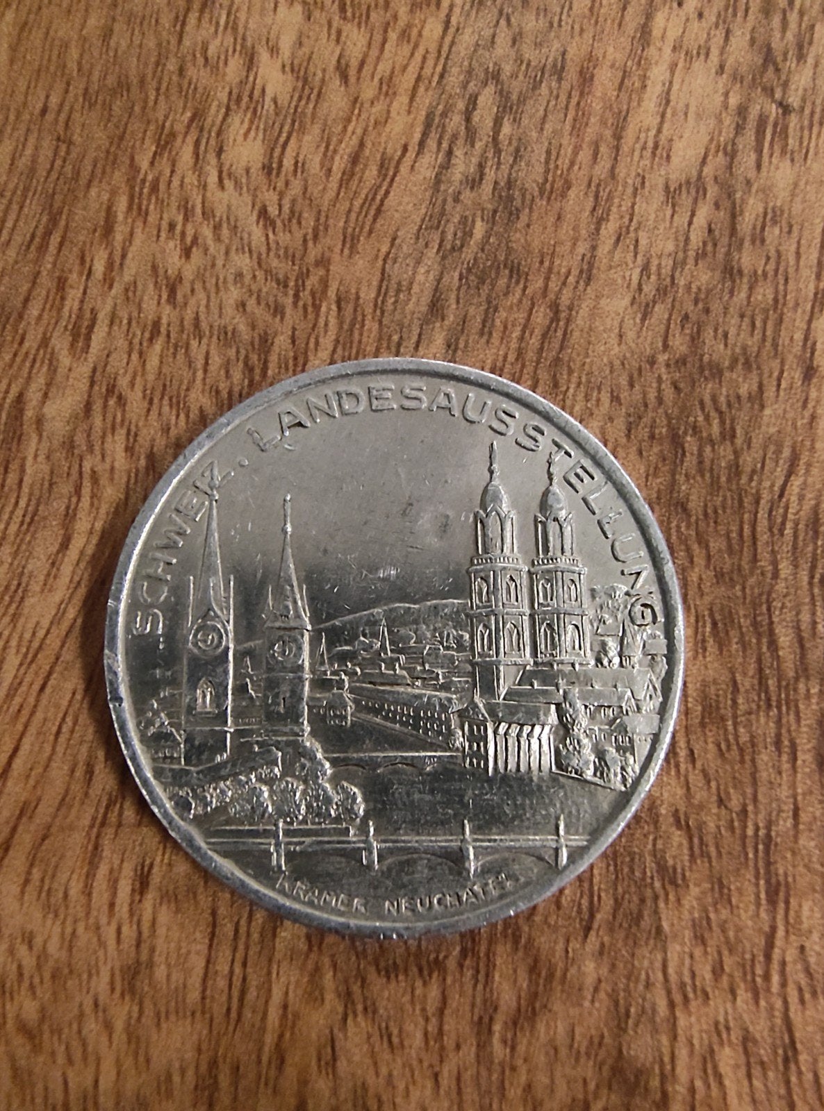 Zwitserse herdenkingspenning Landesausstellung Zürich 1939, Ophalen of Verzenden, Overige materialen