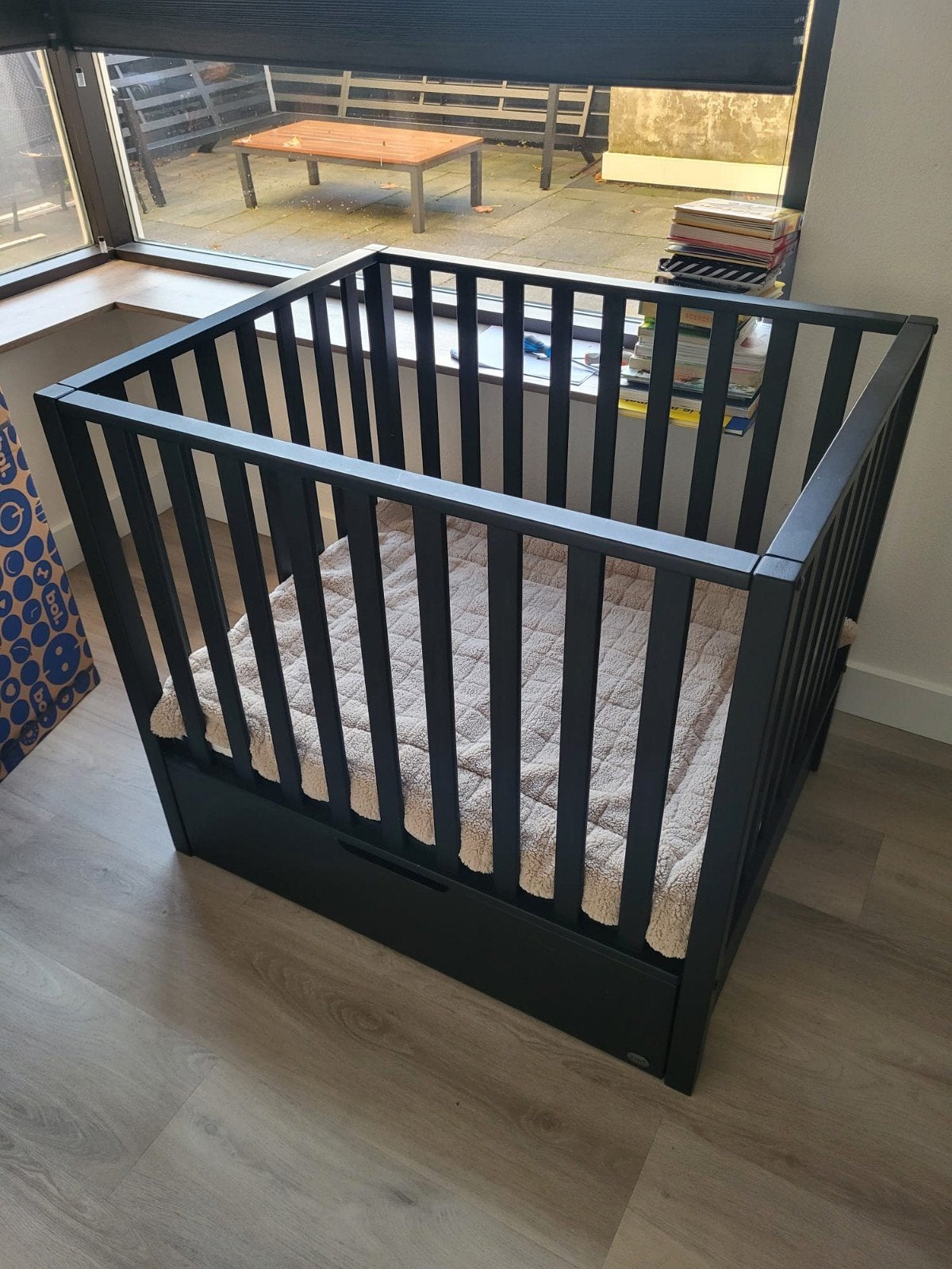 TWF Box met lade inclusief matras, evt. inclusief boxkleed, Kinderen en Baby's, Ophalen, Zo goed als nieuw, Vierkant, Boxkleed