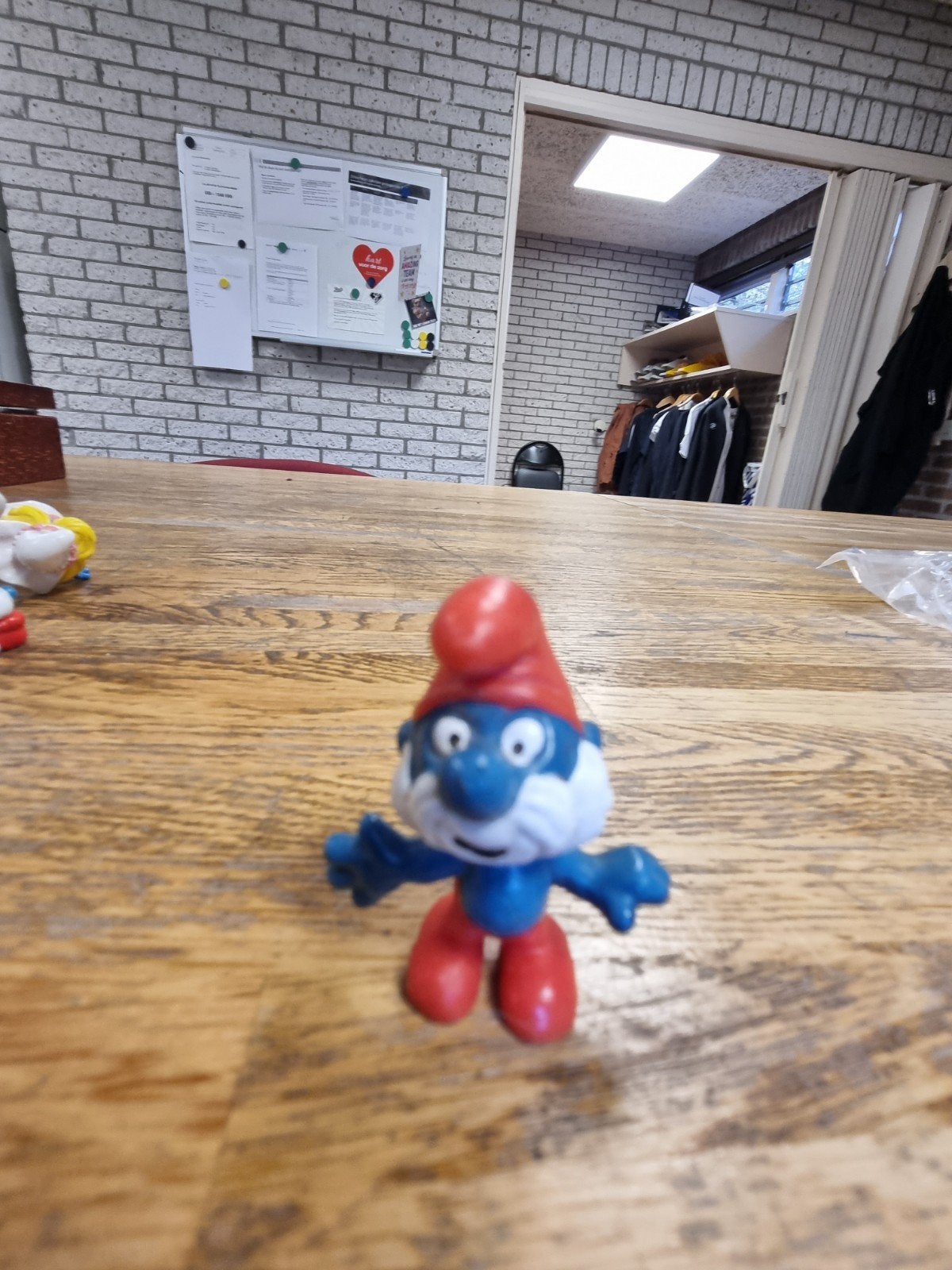 Vintage Grote Smurf papa peyo schleich poppetje jaren 80, Verzamelen, Ophalen of Verzenden