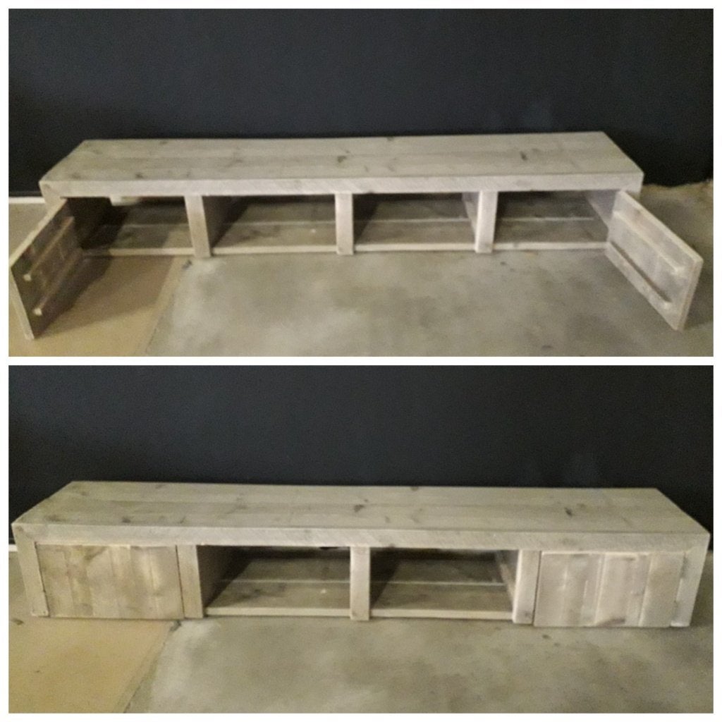Tv meubel steigerhout op maat gemaakt., Ophalen of Verzenden, Nieuw, 25 tot 50 cm, Minder dan 100 cm