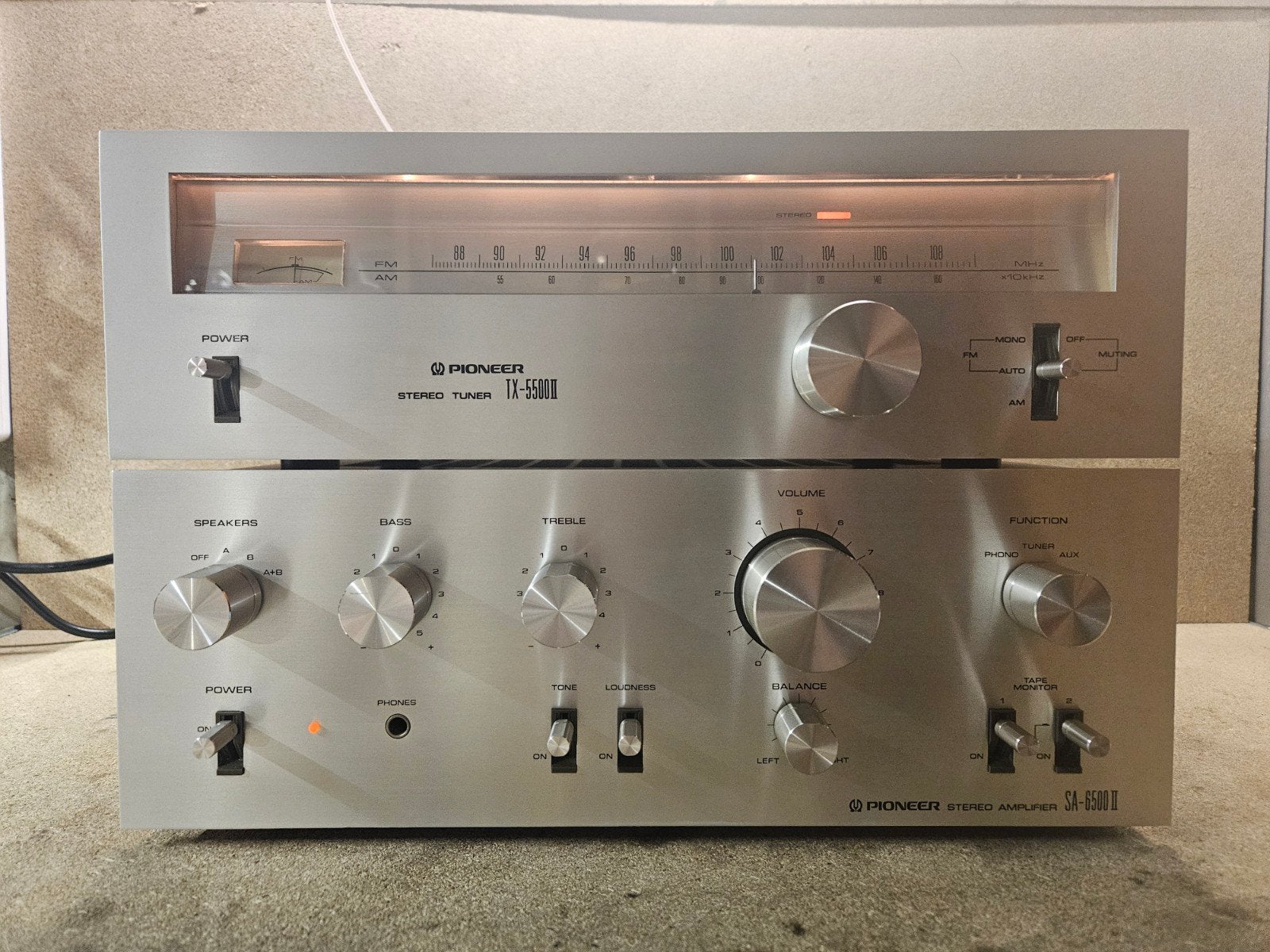 Pioneer SA-6500II versterker + TX-5500II tuner in nieuwstaat, Ophalen, Zo goed als nieuw, Pioneer, Losse componenten