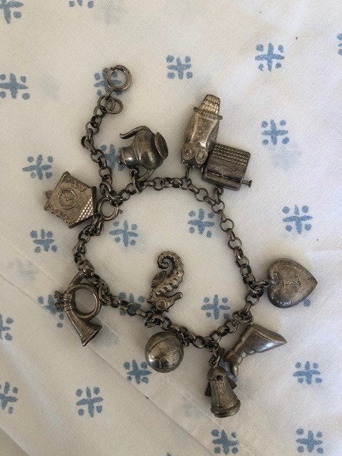 ZILVEREN BEDELARMBAND, Verzenden, Zo goed als nieuw, Met bedels of kralen, Zilver