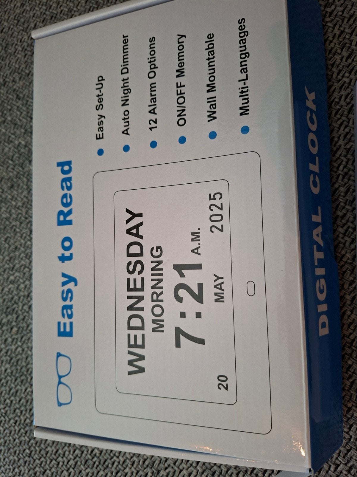 Easy to Read Digitale Klok - Ideaal voor Ouderen, Audio, Tv en Foto, Fotografie | Digitale fotolijsten, Ophalen, Overige merken