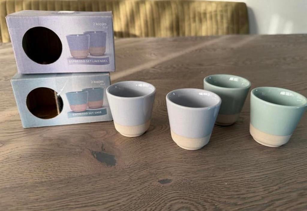 Espresso kopjes set, Huis en Inrichting, Nieuw, Ophalen of Verzenden, Overige stijlen, Kop(pen) en/of Schotel(s)