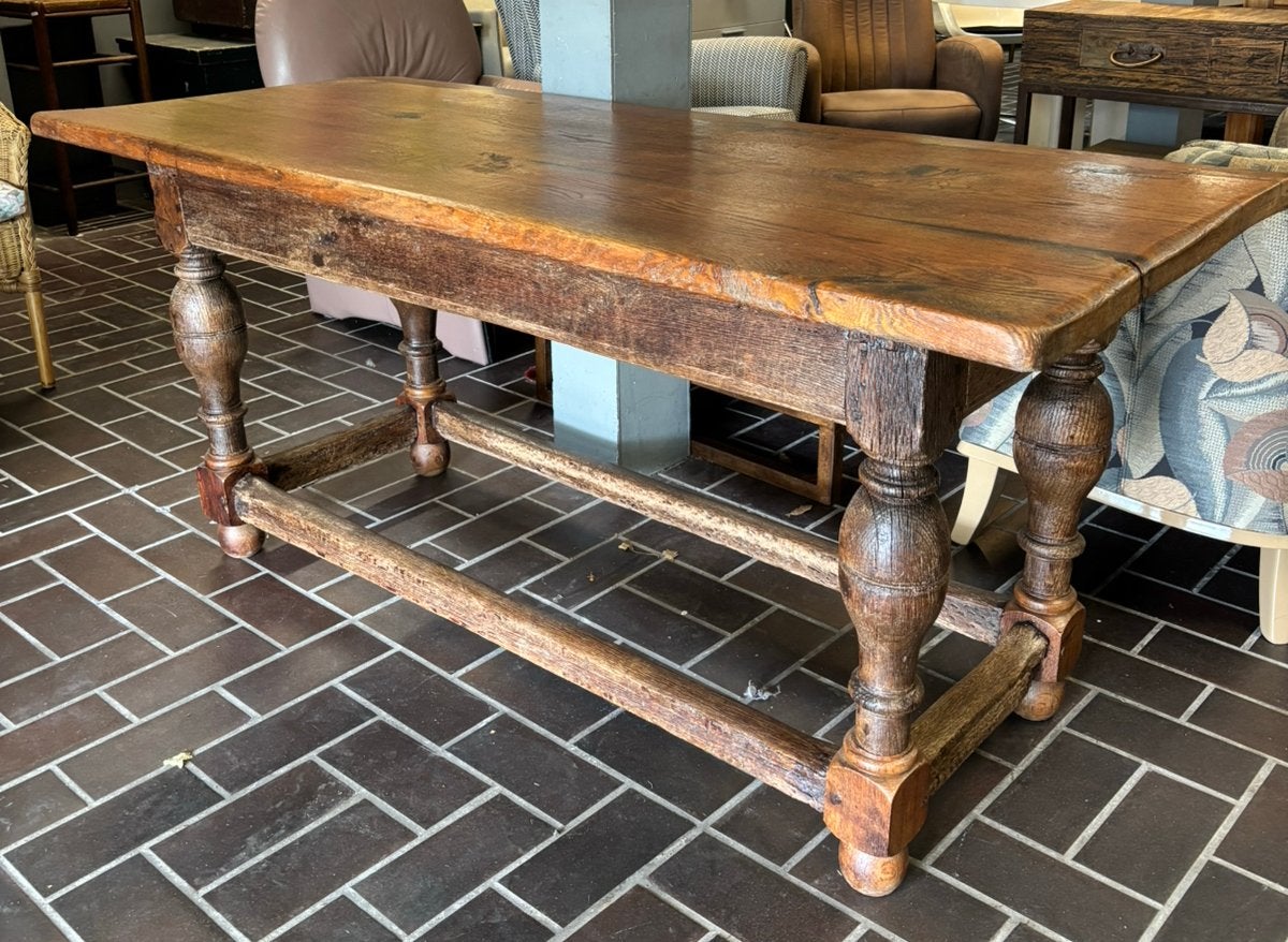 Antieke Franse Kloostertafel – Massief Eikenhout, Antiek en Kunst, Antiek | Meubels | Tafels, Ophalen