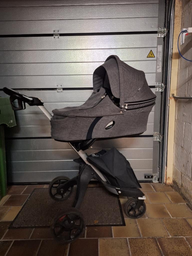 Stokke xplory v6  met accessoires, Kinderen en Baby's, Kinderwagens en Combinaties, Gebruikt, Combiwagen, Verstelbare duwstang
