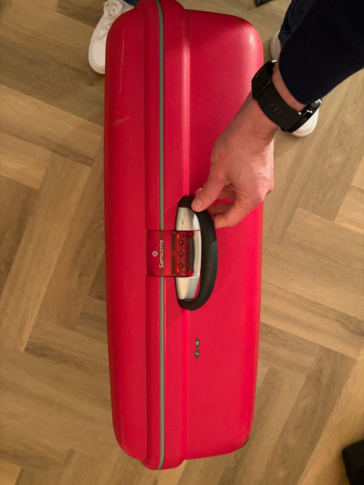 Grote Samsonite Koffer - Rood, in prima staat!, Ophalen, Gebruikt, Hard kunststof, Slot