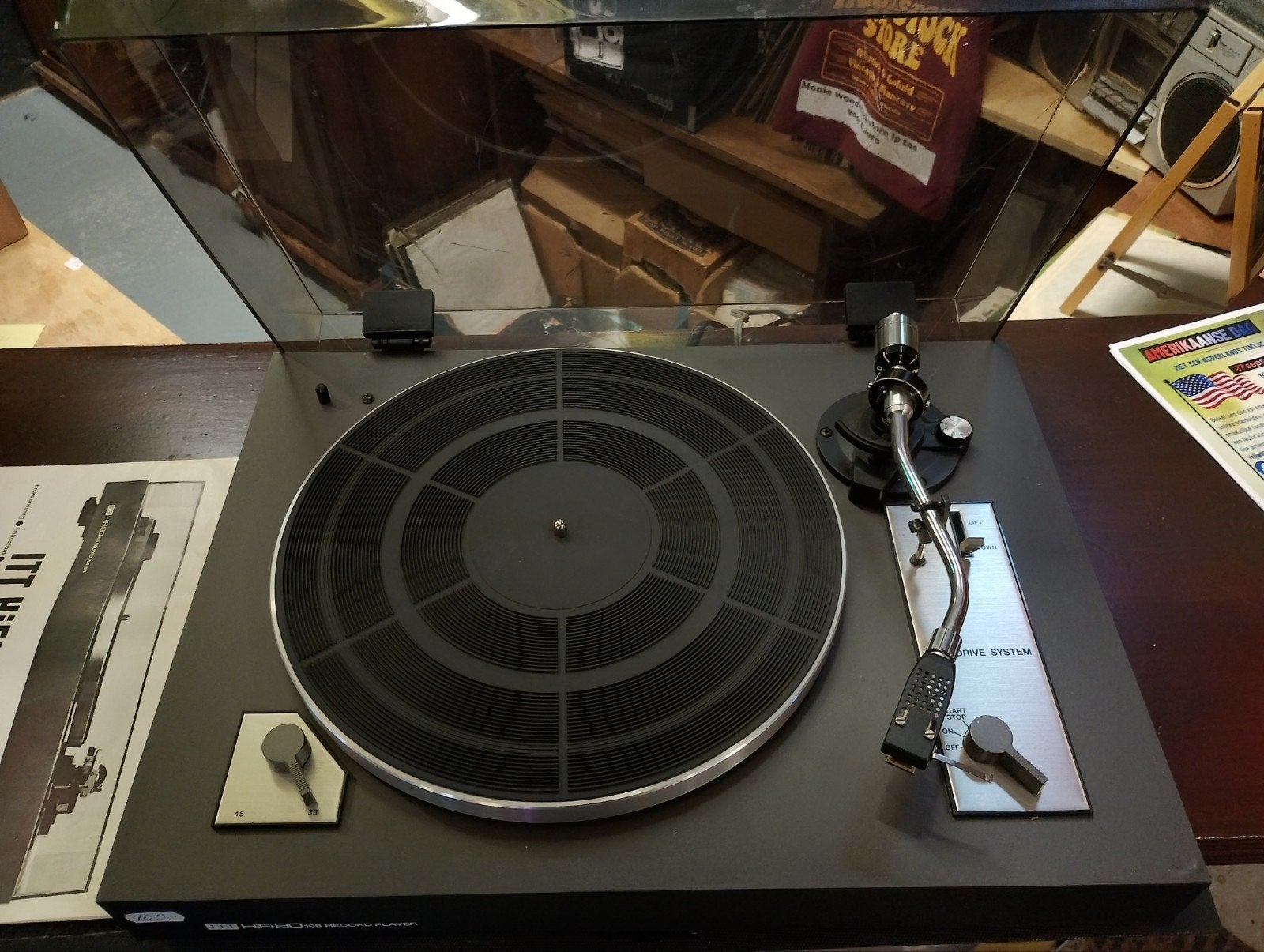 Zeer mooie ITT 8010b platenspeler, Audio, Tv en Foto, Platenspelers, Ophalen of Verzenden, Overige merken