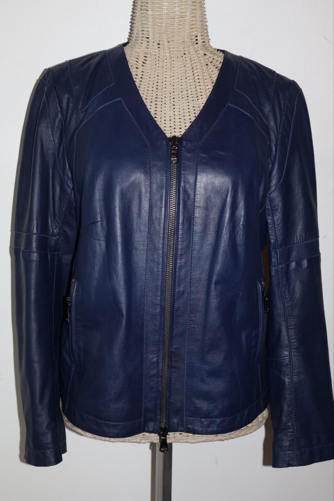 Claudia Strater leren jasje donkerblauw maat 40 / L, Blauw, Claudia Strater.nl, NL, Claudia Strater