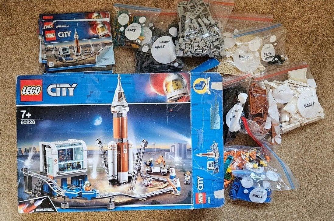 LEGO City 60228 Ruimte Raket met Lanceerbasis, Lego, Ophalen of Verzenden, Compleet, Complete set