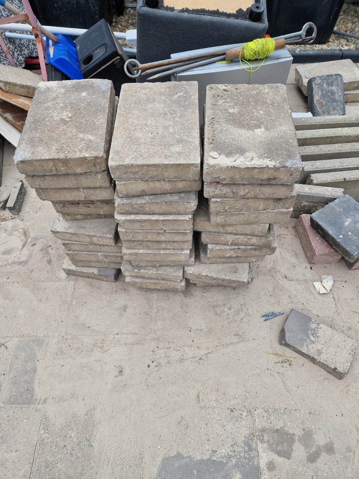 Gebruikte terrastegels, Ophalen, Gebruikt, Beton, Terrastegels