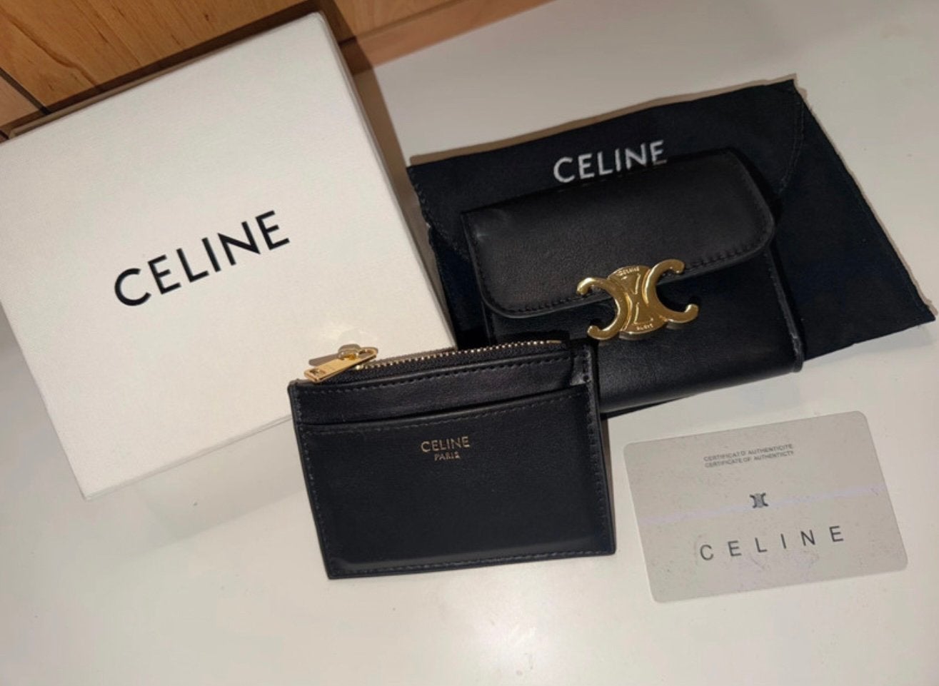 Celine portomonee, Ophalen of Verzenden, Zo goed als nieuw, Zwart