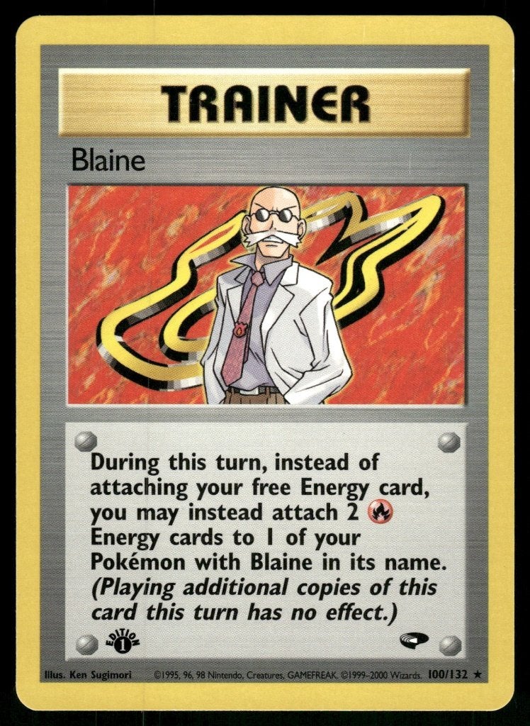 Blaine 100/132 - Gym Challenge (1st edition) (NM), Verzenden, Gebruikt