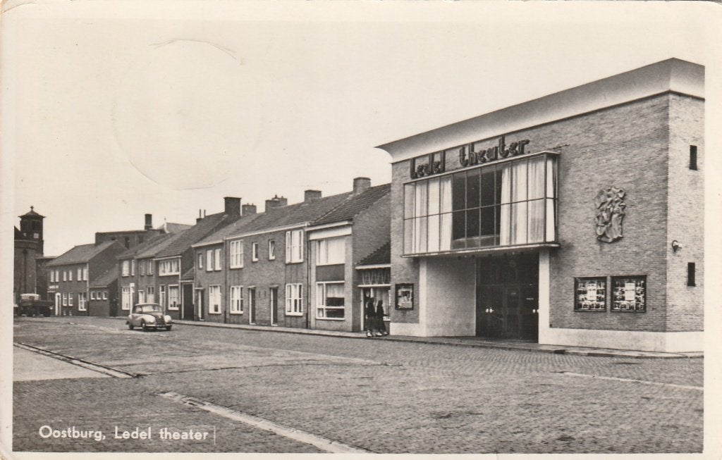 Oostburg Ledel theater, Ophalen of Verzenden, 1940 tot 1960, Gelopen, Zeeland
