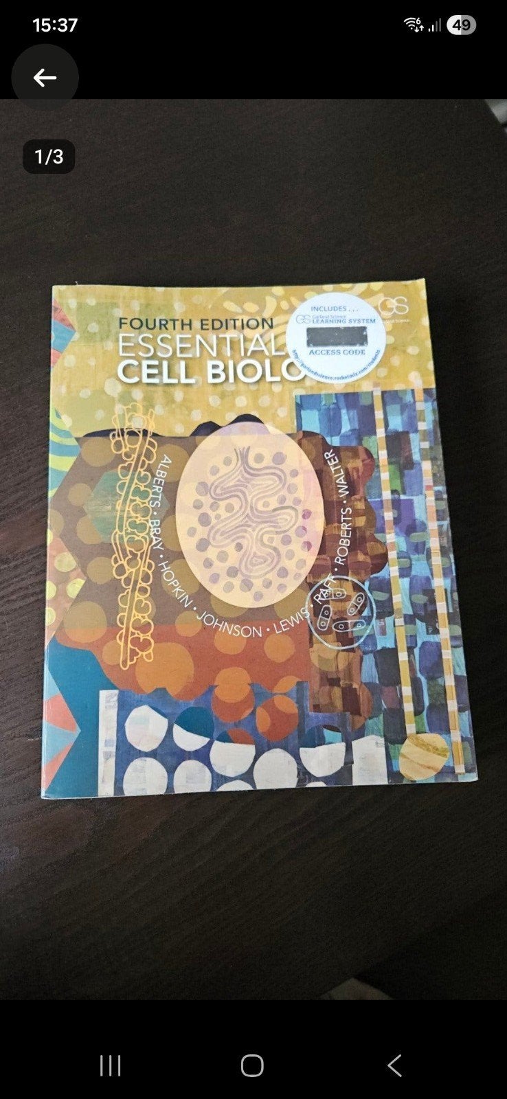 Essential Cell Biology - Vierde Editie, Zo goed als nieuw, Beta, Alberts, Bray, Hopkin, Johnson, Lewis, Raff, Roberts, Walter