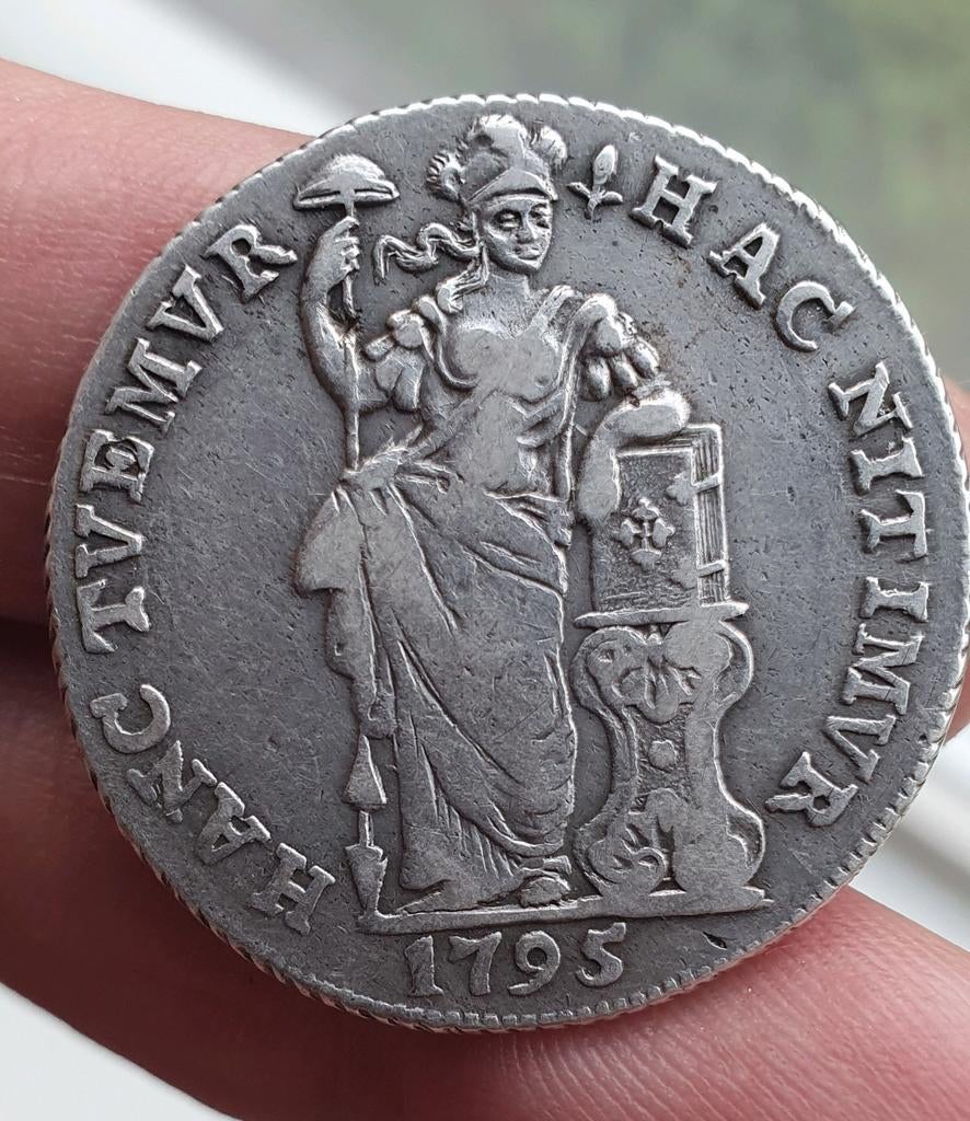 Schaarse gulden Gelderland 1795 Bataafse republiek, Postzegels en Munten, Munten | Nederland, Ophalen of Verzenden, Vóór koninkrijk