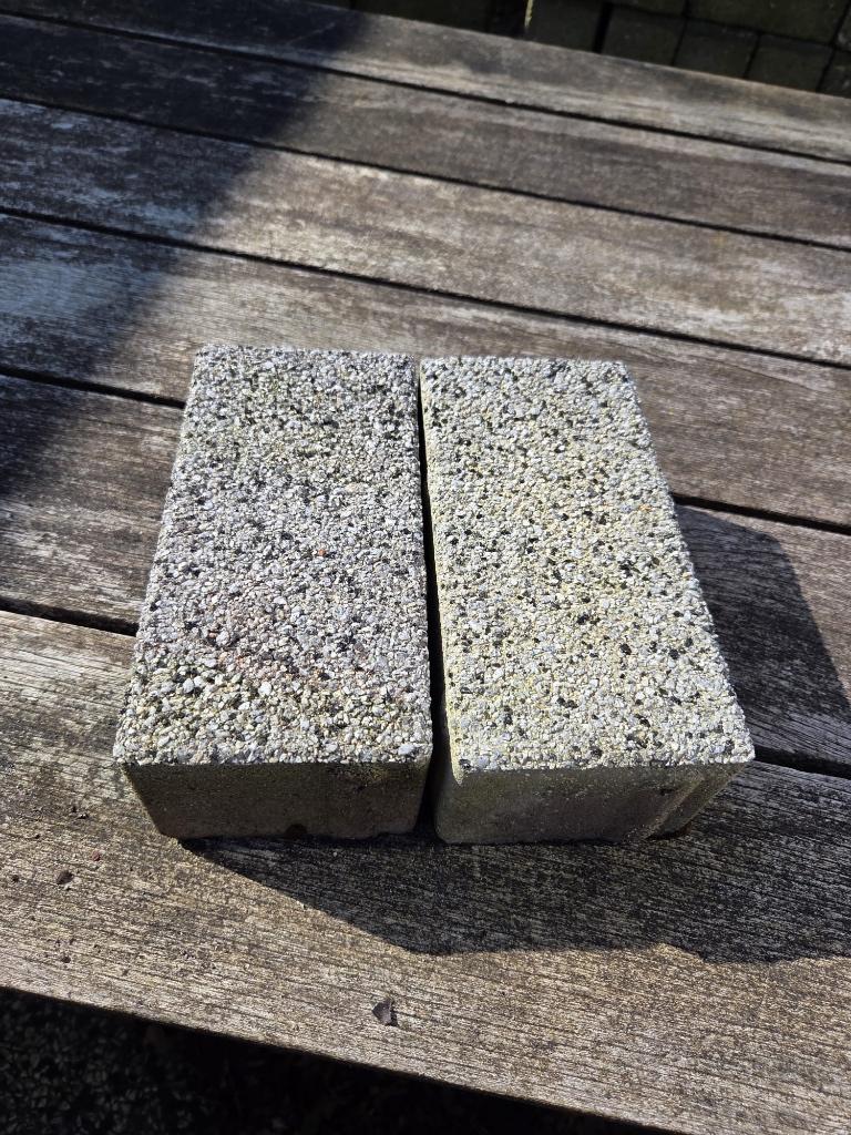 betonklinker kwarts toplaag kleurvast 20,5x10x8 Lichtgrijs, Ophalen, Nieuw, Beton, Terrastegels