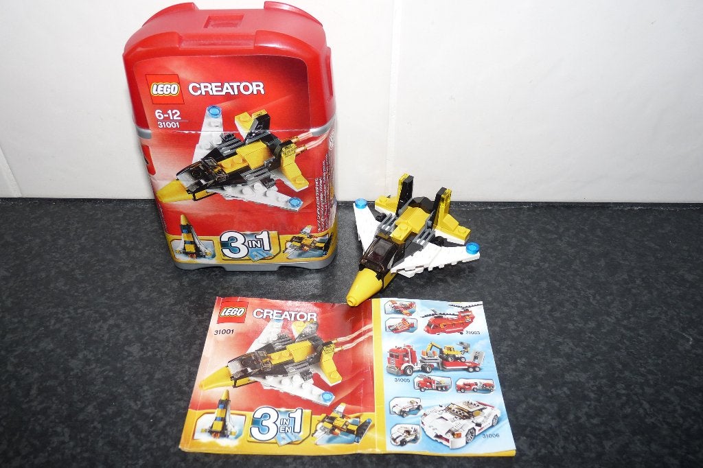 als nieuw Lego Creator 31001 mini vliegtuig incl doos + boek, Compleet, Lego, Ophalen of Verzenden, Zo goed als nieuw