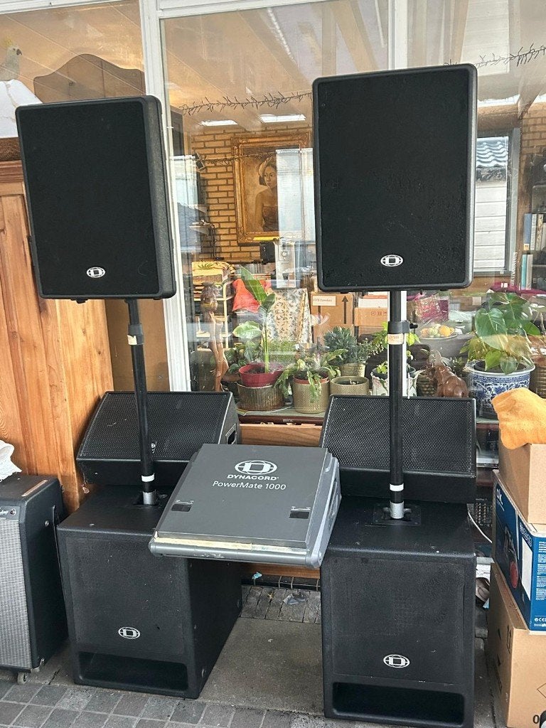 Dynacord Powermate 1000 mengpaneel plus speakers, Ophalen of Verzenden, Gebruikt, 10 tot 20 kanalen
