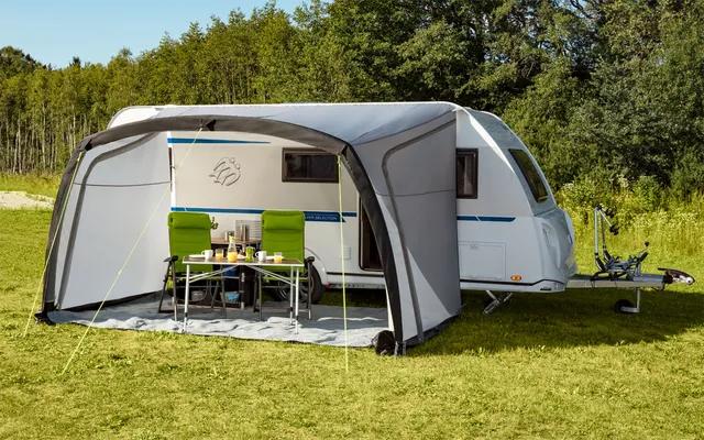 Berger Sombra Opblaasbare Zonneluifel 4m - Z.G.A.N., Caravans en Kamperen, Voortenten en Luifels, Ophalen, Zo goed als nieuw, Polyester