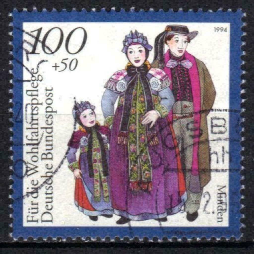 Duitsland Bundespost 1994 - Yvert 1591 - Klederdrachten (ST), Verzenden, BRD, Gestempeld