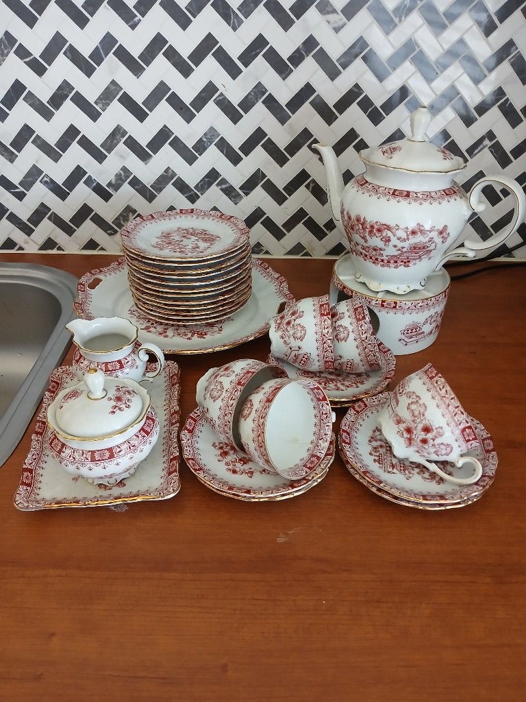 Compleet servies Engelse stijl, Ophalen